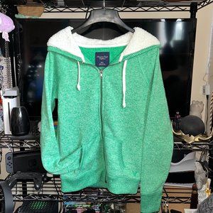 Medium American Eagle Green Zip-Up Hoodie